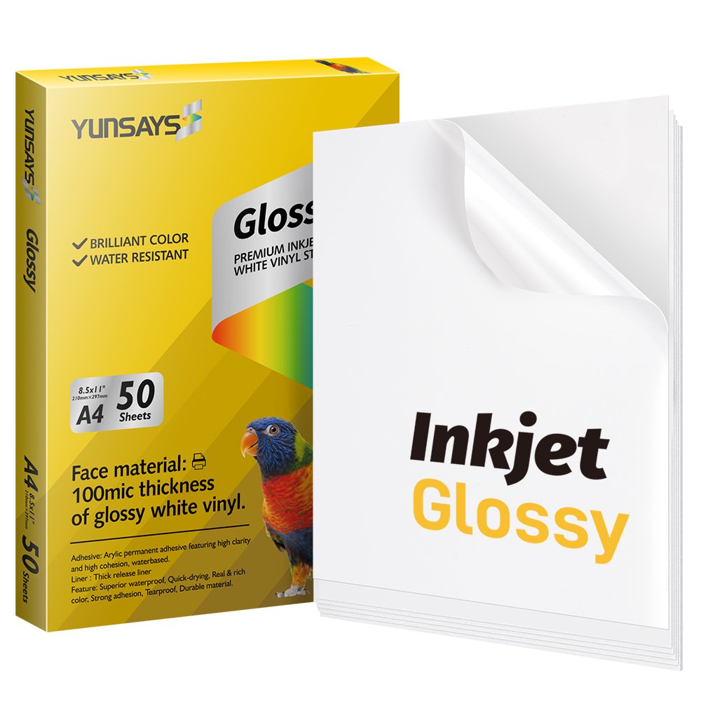 Best Sales standard A4 letter size self adhesive glossy white inkjet PP self-adhesive white pp film