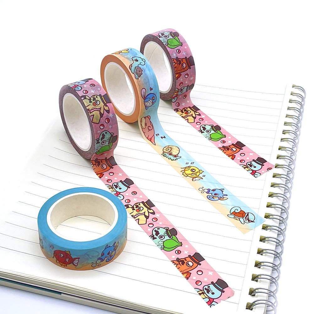 Custom Print Full Colored Journaling Dairy Decoration Adhesive Paper Masking Washi Tapes