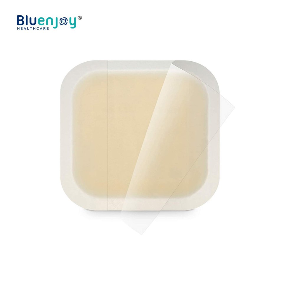 BLUENJOY Hydrocolloid Wound Dressing Pads Sterile Adhesive Patches| Individually Packed Highly Absorbent Comfortable for Bedsore