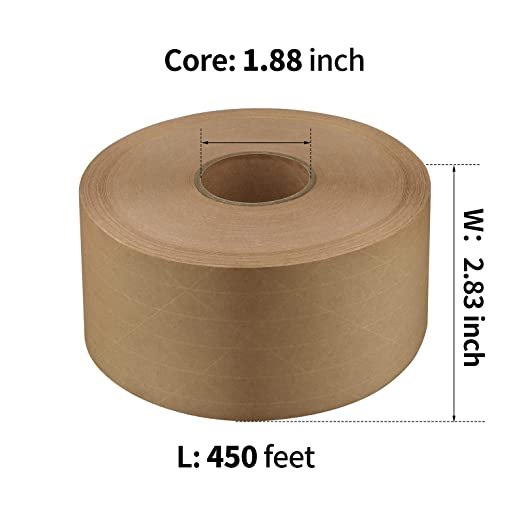 Banding Sealing Gum Seal Packaging Self 120 MIC Adhesive Brown Color Gummed Kraft Paper Tape