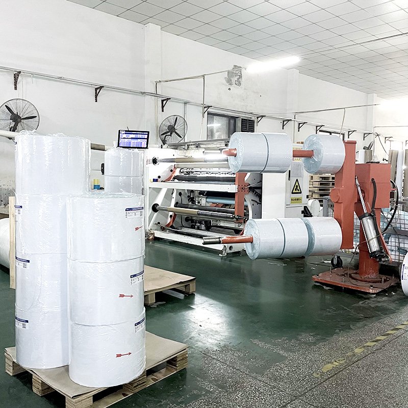 White Liner Printing Direct Thermal Label Jumbo Roll Self Adhesive Sticker 70 Gsm 80 Gsm Label Thermal Paper Jumbo Roll