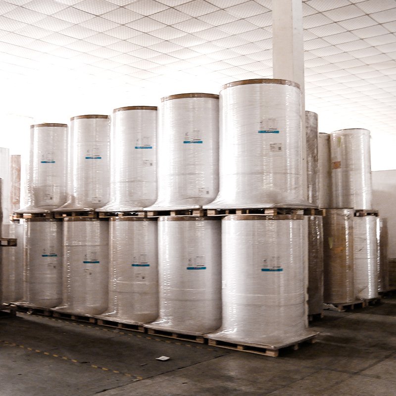 White Liner Printing Direct Thermal Label Jumbo Roll Self Adhesive Sticker 70 Gsm 80 Gsm Label Thermal Paper Jumbo Roll