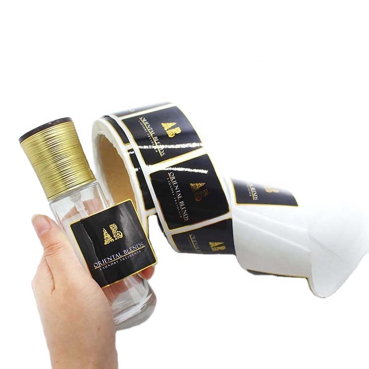 High quality waterproof adhesive gold foil laminated vinyl plastic printing label