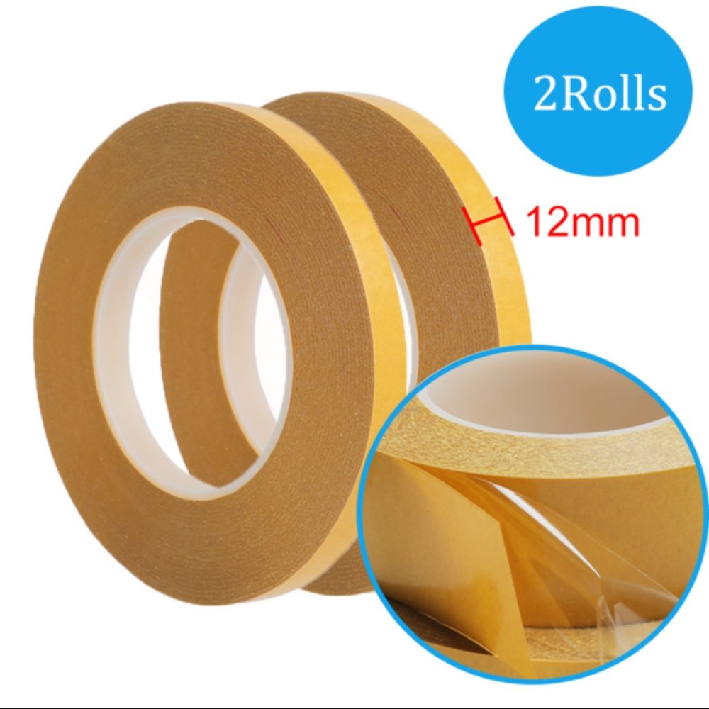 High Adhesion PET Film Double Sided Adhesive Tape Yellow Liner Box Pasting Heat-Resistant Feature