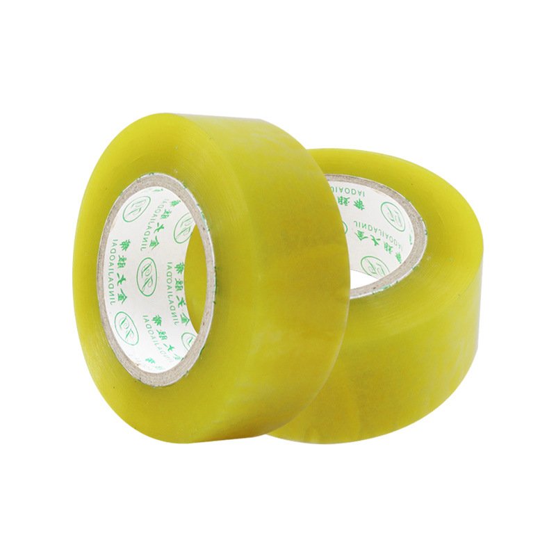 Yellow self-adhesive Thick packing tape Roll adhesive Transparent transparent Bopp packing tape to seal the carton