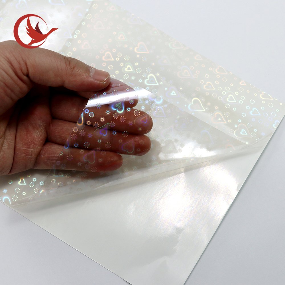 Cardioid laser cold lamination film High Transparent PET Clear Self Adhesive Cold Laminating Roll Film for Photo