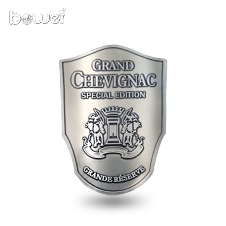 Custom Antique Pewter Label Printer Metal Waterproof Customised Opp Bag Custom Stickers Adhesive