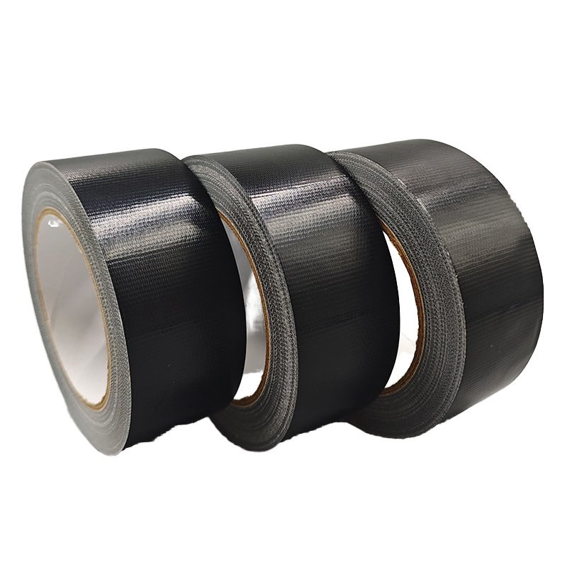 Free Sample Black Blue Water Proof Cloth Based Duct Tape Roll Black Cloth-Based Adhesive Tape Waterproof Book Binding Cloth Tape