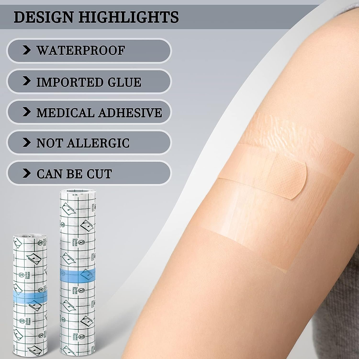 Transparent Dressing Adhesive Bandage Waterproof Bandage Clear Adhesive Bandages Stretch Tape for Tattoos Swimming