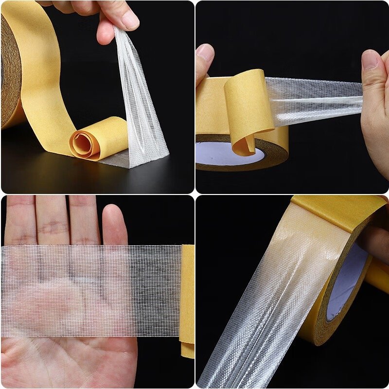 High viscosity Hot Melt Self Adhesive Double Sided Duct Cloth Carpet Tape Adhesive Rug Gripper Tape for wholesales