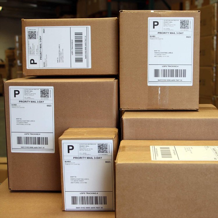 Hot Sell 4x6 Thermal Shipping Label 250/500pcs 1" core Packing Thermal Address Label Strong Adhesive Blank Thermal Label