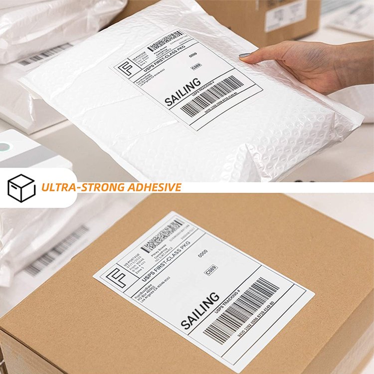 Hot Sell 4x6 Thermal Shipping Label 250/500pcs 1" core Packing Thermal Address Label Strong Adhesive Blank Thermal Label
