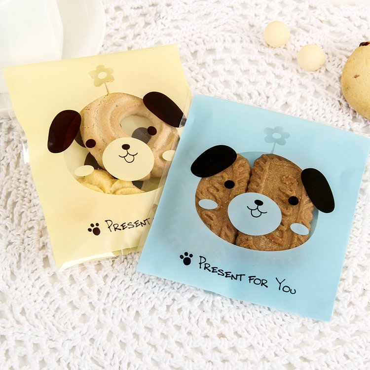 Custom Printed mini size Food Cookie Candy Biscuits Bread Packaging Plastic OPP Bag surface printing custom logo plastic opp bag