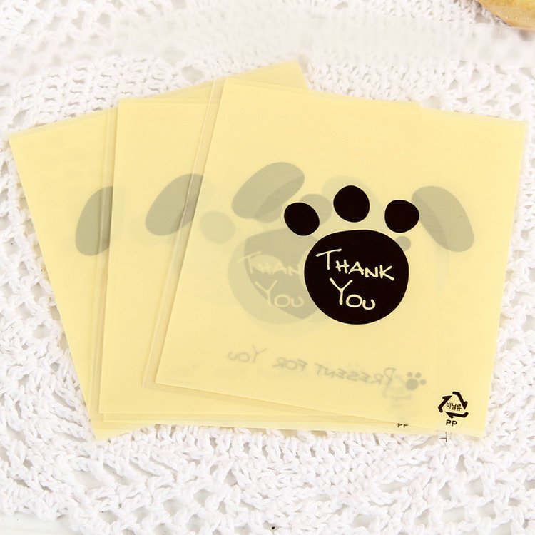 Custom Printed mini size Food Cookie Candy Biscuits Bread Packaging Plastic OPP Bag surface printing custom logo plastic opp bag