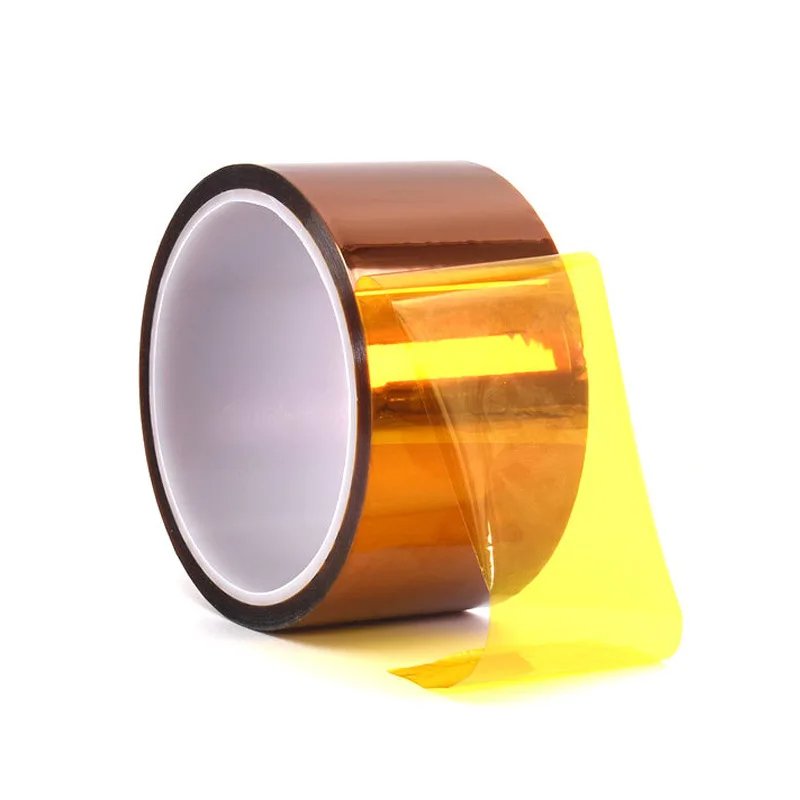 Custom Silicone Glue Polyimide Adhesive Tape,Amber Color Heat High Temperature PI Resistant Polyimide Film Tape