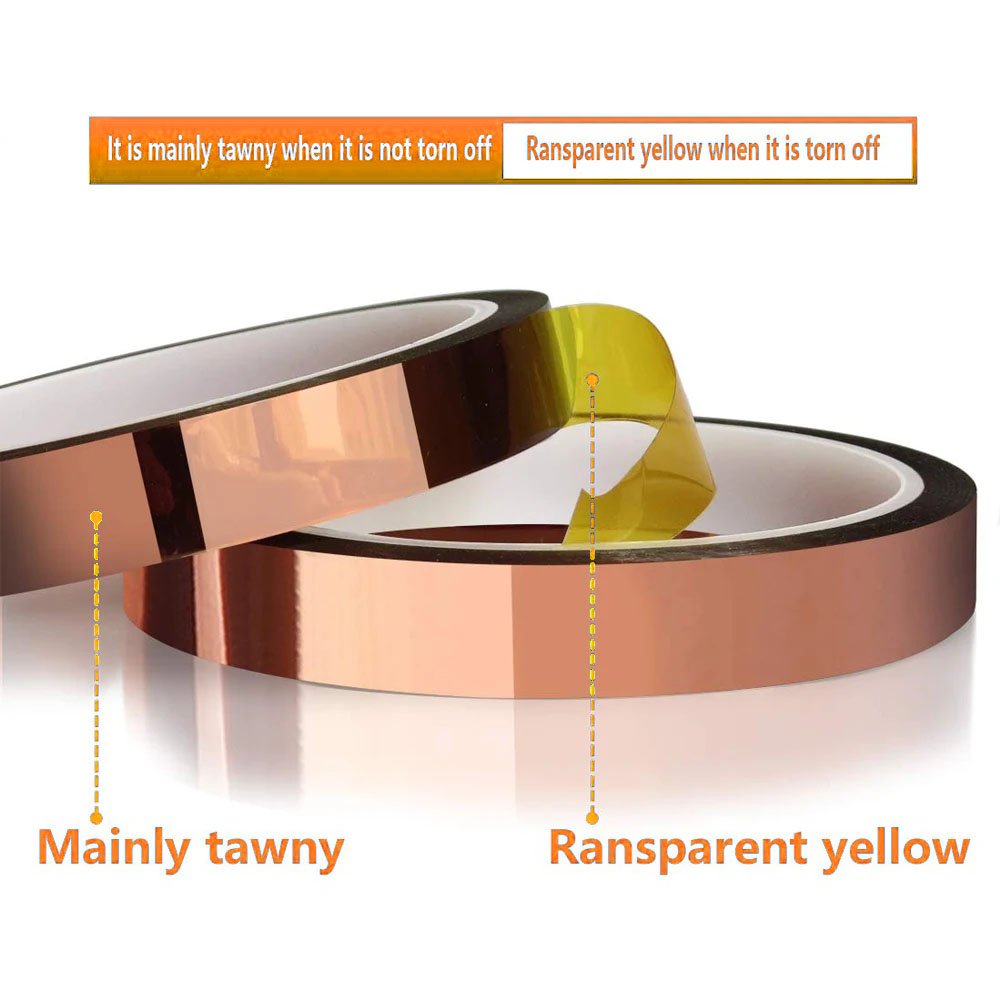 Custom Silicone Glue Polyimide Adhesive Tape,Amber Color Heat High Temperature PI Resistant Polyimide Film Tape