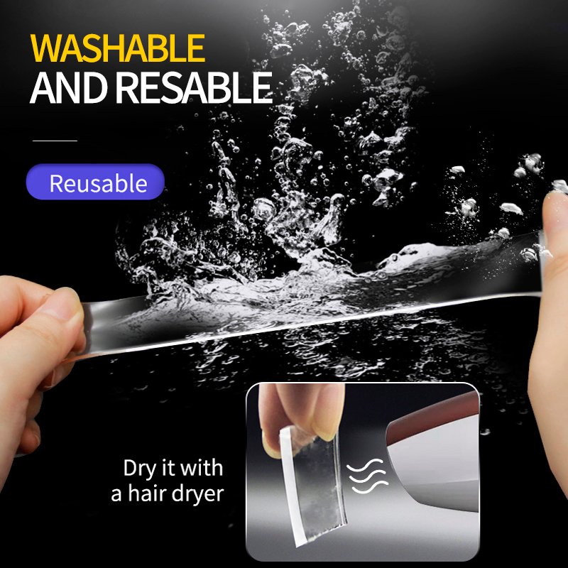 Custom Reusable Car Acrylic Foam Double Sided Tape Strong Viscosity Self Adhesive Rug Carpet Seaming Gel Transparent Nano Tape