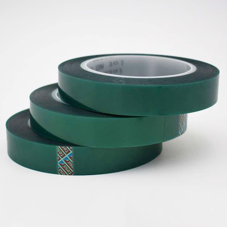 high heat 220 degree tesa 50600 green pet film high temperature masking silicone adhesive polyester tape