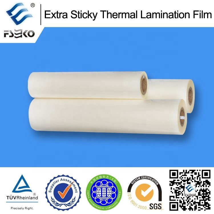 Pre-coating Polypropylene Dry BOPP Lamination Coating Film EVA Hot Melt Adhesive Film 17mic High Glossy Laminated Film