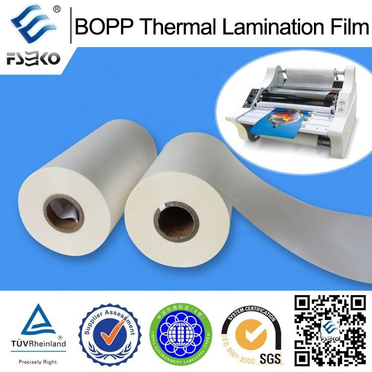 Pre-coating Polypropylene Dry BOPP Lamination Coating Film EVA Hot Melt Adhesive Film 17mic High Glossy Laminated Film