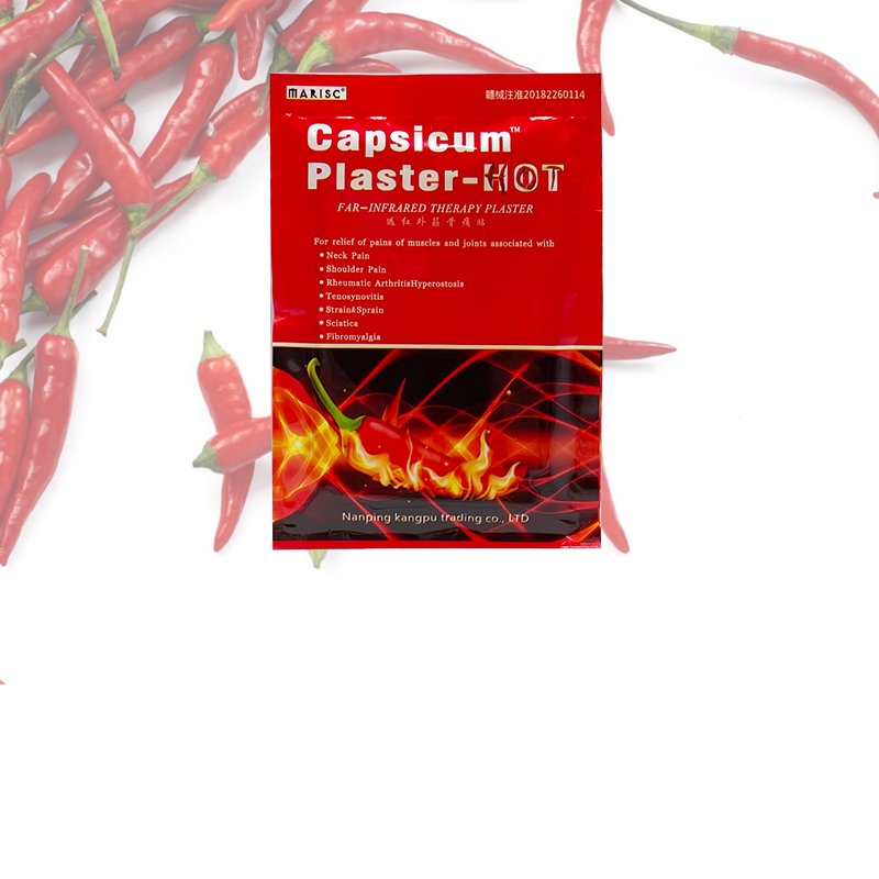 8Pcs/Bag Hot Pain Patch Capsicum Medical Plaster Muscle Strain Back Pain Knee Joint Ache Self-Heat Adhesive Sticker