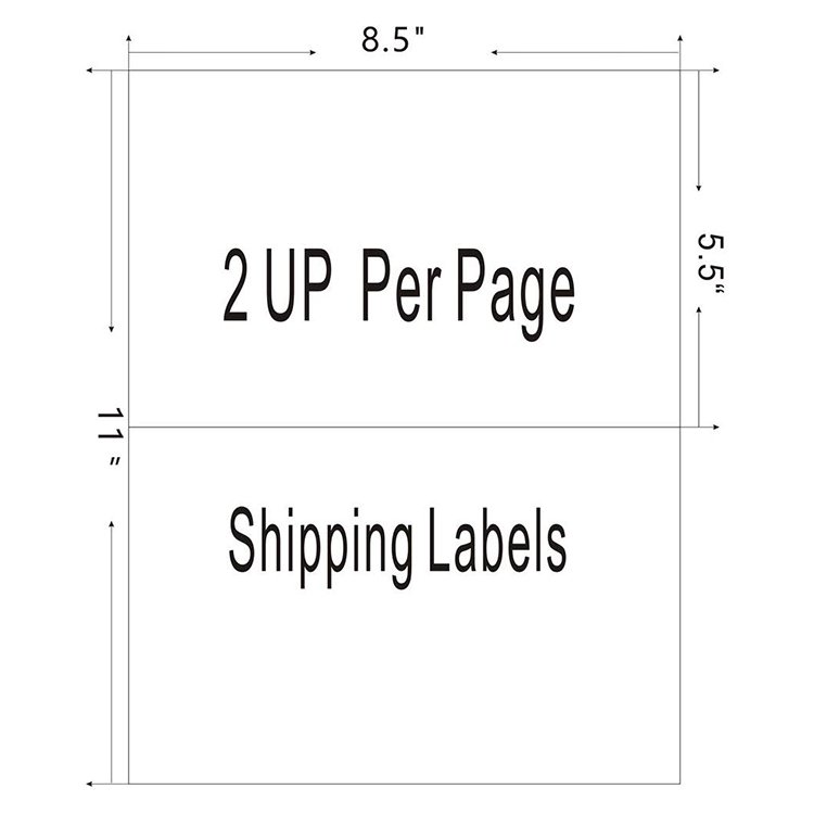 High quality custom printing waterproof a4 size self adhesive shipping label