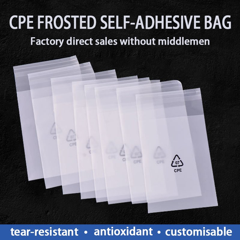 Custom Matte Frosted Packing Self Adhesive Seal Opp eva cpe Plastic Matte Pe Self-Adhesive Packaging Bags