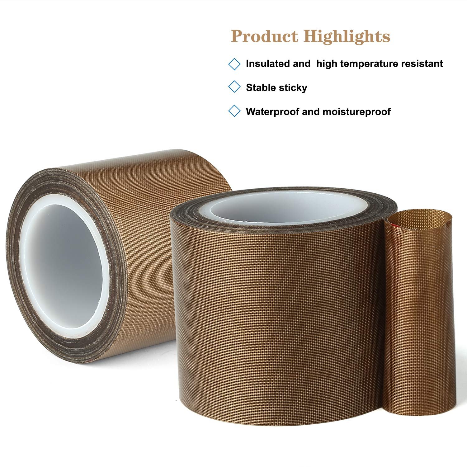 High Performance Heat Resistant Ptfe Glass Cloth Coated Silicone PTFE Glass Cloth Adhesive Tape for Heat Sealing Machine Tape