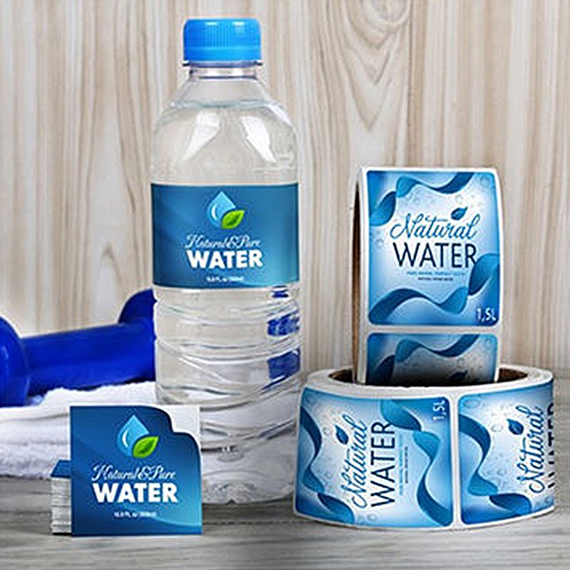 Packaging label Adhesive Paper Sticker Printing Custom Printed Water Bottle label