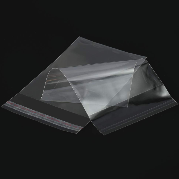 China factory OPP plastic opp poly self adhesive bag with printed header oem custom