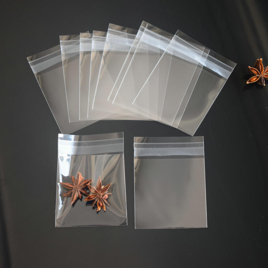 China factory OPP plastic opp poly self adhesive bag with printed header oem custom