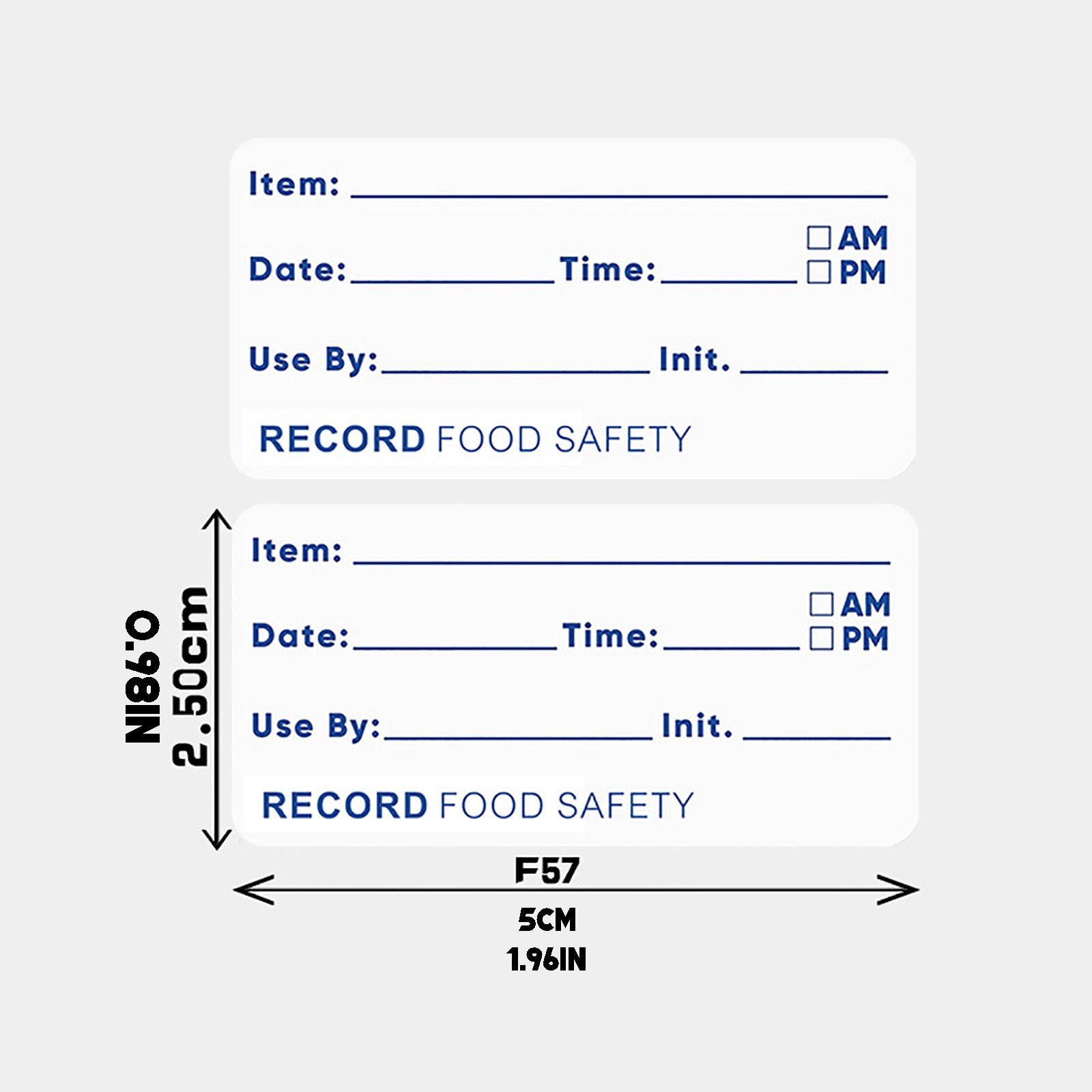 Customized Color Sticker Printing 5x2.5cm Waterproof Self-adhesive Fridge Classification Expiration Date Food Labels Accept