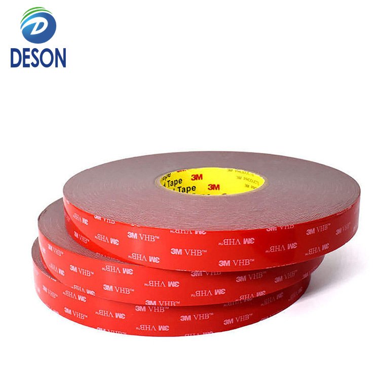 Deson 3M 5962 black high temperature and uv resistant very high bonding double-sided foam adhesive tape automotive tape roll