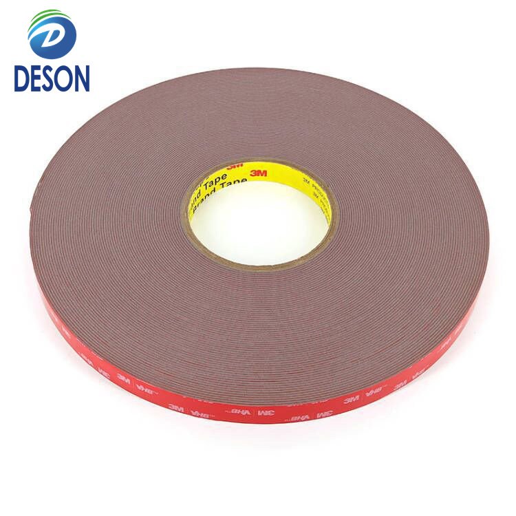 Deson 3M 5962 black high temperature and uv resistant very high bonding double-sided foam adhesive tape automotive tape roll