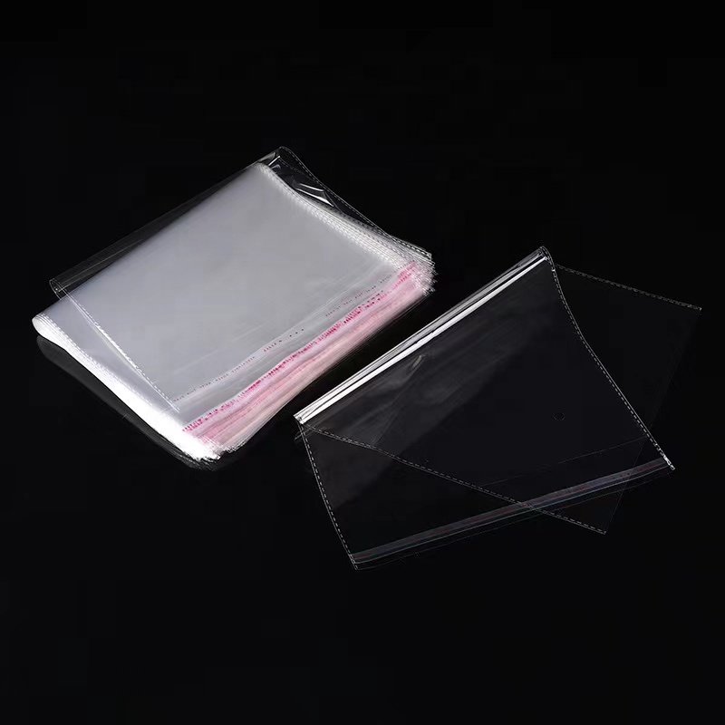 Wholesale Custom Printed OPP Self Adhesive Bags Clear Transparent Plastic Bags With Seal Flap