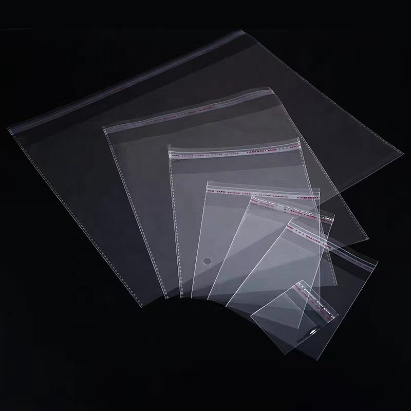 Wholesale Custom Printed OPP Self Adhesive Bags Clear Transparent Plastic Bags With Seal Flap