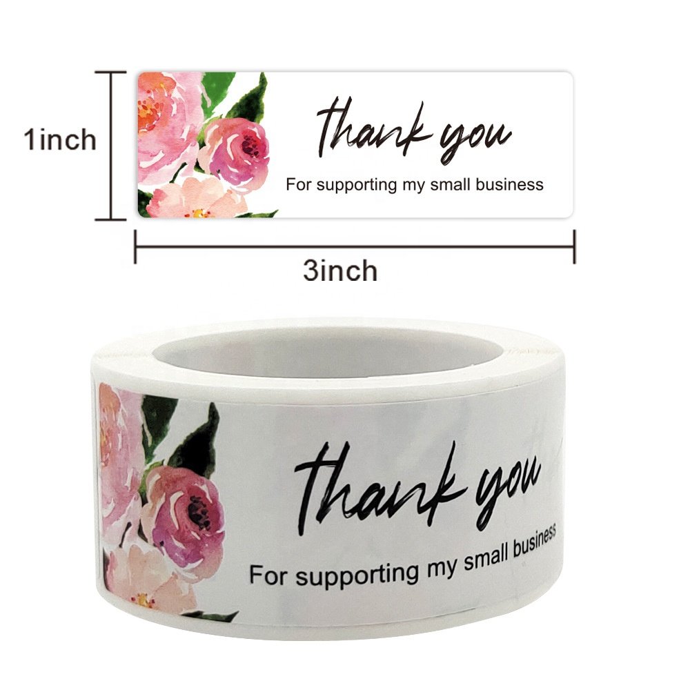 2.5*7.5cm thank you stickers for your order sealing labels for self adhesive deco stickers roll etiquette etiquetas