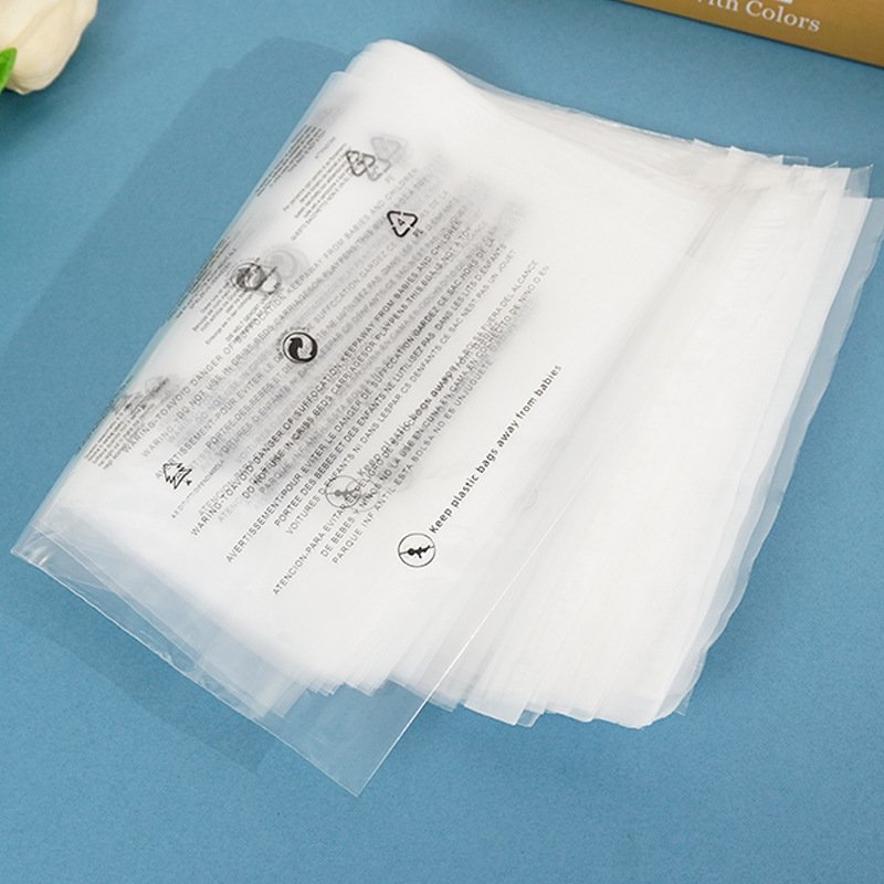 Eco-friendly Self Seal Clear Poly Bags Self Adhesive Bag with Suffocation Warning for Packaging