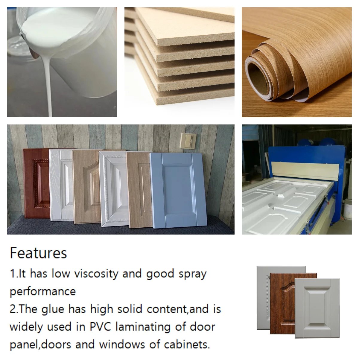 High quality Super heat resistant PVC laminated glue membrane press adhesive for 3D vacuum membrane machine