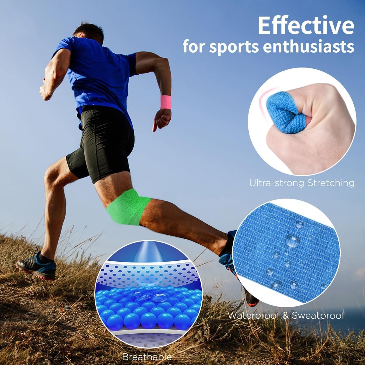 Medical Elastic Wound Dressing Adhesive Bandage Resistance Bandage Tape Nonwoven Waterproof elastic bandage medical
