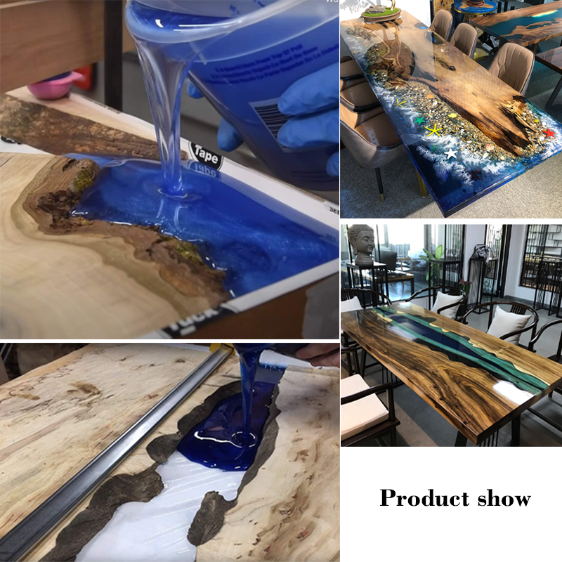Crystal Clear Liquid Epoxy Resin Hardener Glue Adhesives Epoxy river table coating/epoxy resin for furniture