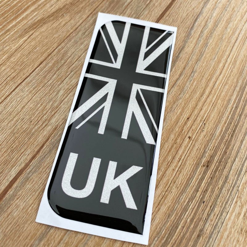 Epoxy Resin Dome 3D Gel Adhesive UK Car Number Plate Stickers for Cars Trucks