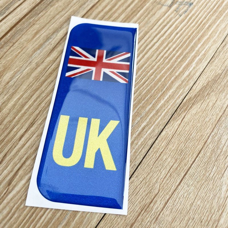 Epoxy Resin Dome 3D Gel Adhesive UK Car Number Plate Stickers for Cars Trucks