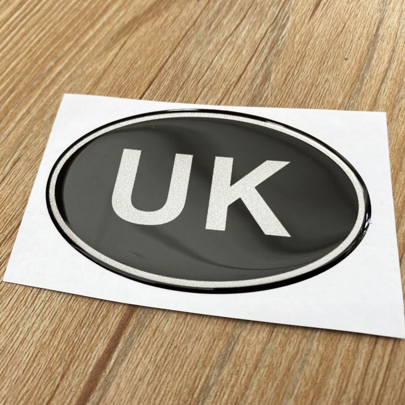 Epoxy Resin Dome 3D Gel Adhesive UK Car Number Plate Stickers for Cars Trucks