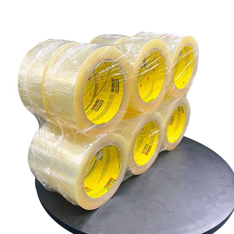 Custom transparent 3 M 375+ BOPP boxes carton sealing packaging materials acrylic adhesive tape roll