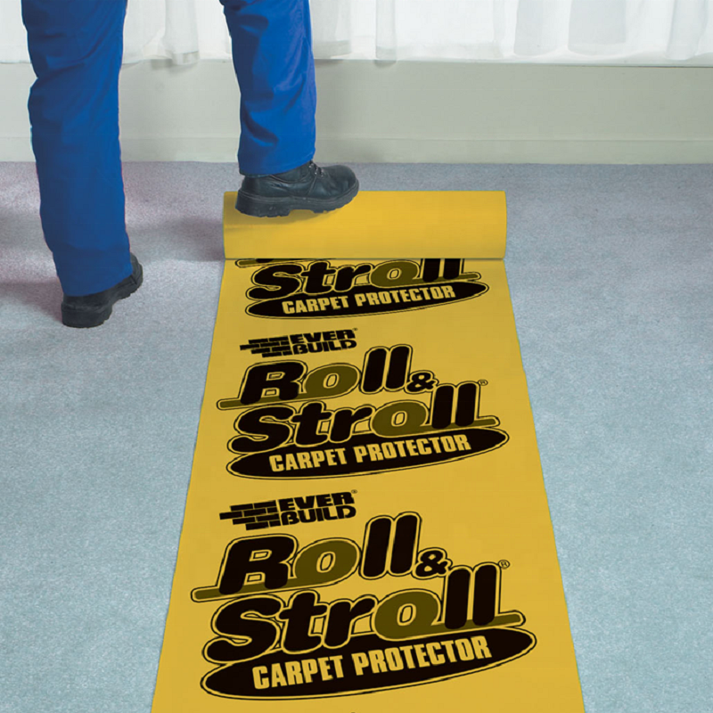 Reverse Wound PE High Adhesive Yellow 60CM *25M/50M/ 100M Premium Carpet Protection Tape Film with Customized Logo Printing