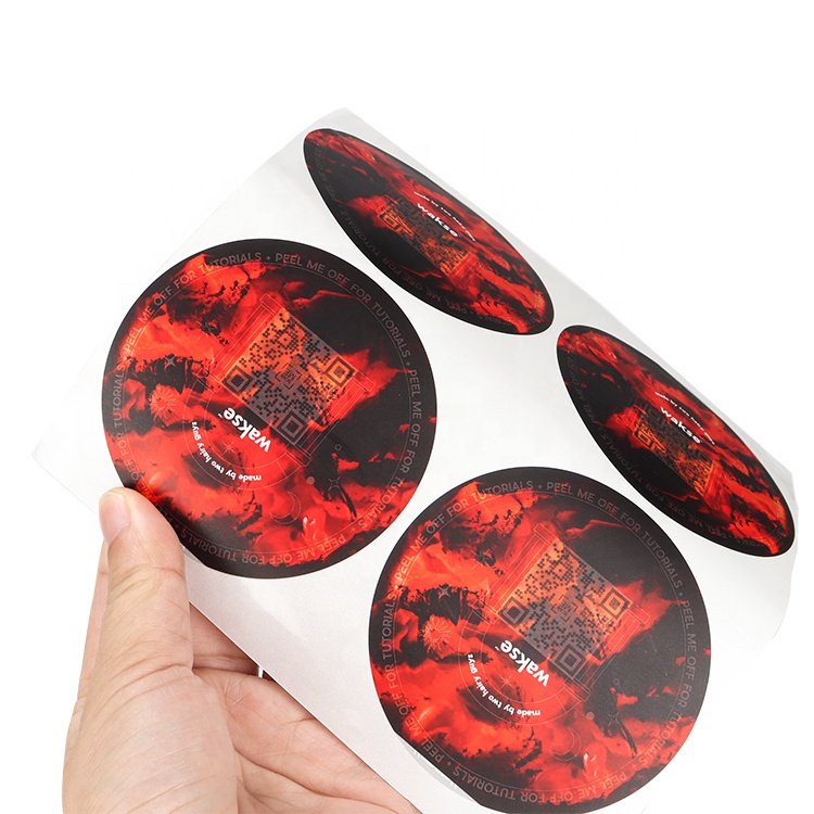 Custom printing product logo sticker double sides sticker label adhesive vinyl waterproof double sides label sticker