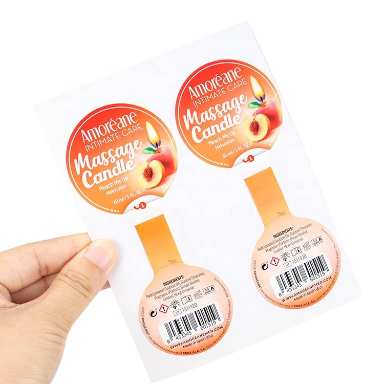 Custom printing product logo sticker double sides sticker label adhesive vinyl waterproof double sides label sticker