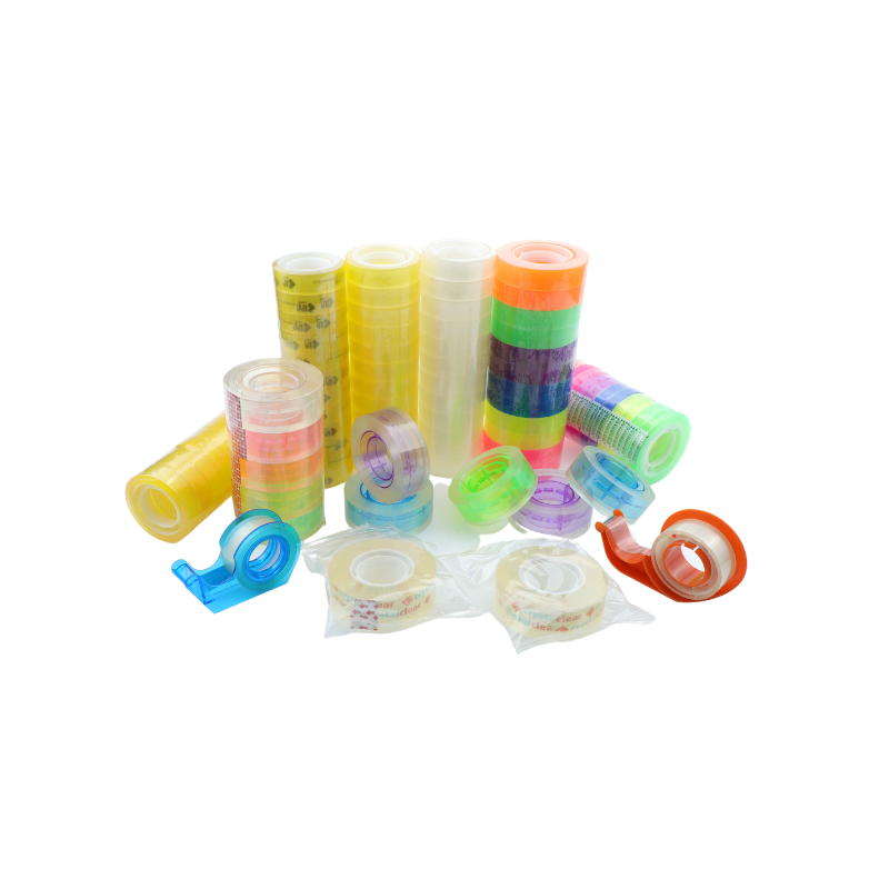 Students Used Candy Color Single Side Adhesive Colorful Small Transparent Tape DIY Rainbow Office Stationery Tape