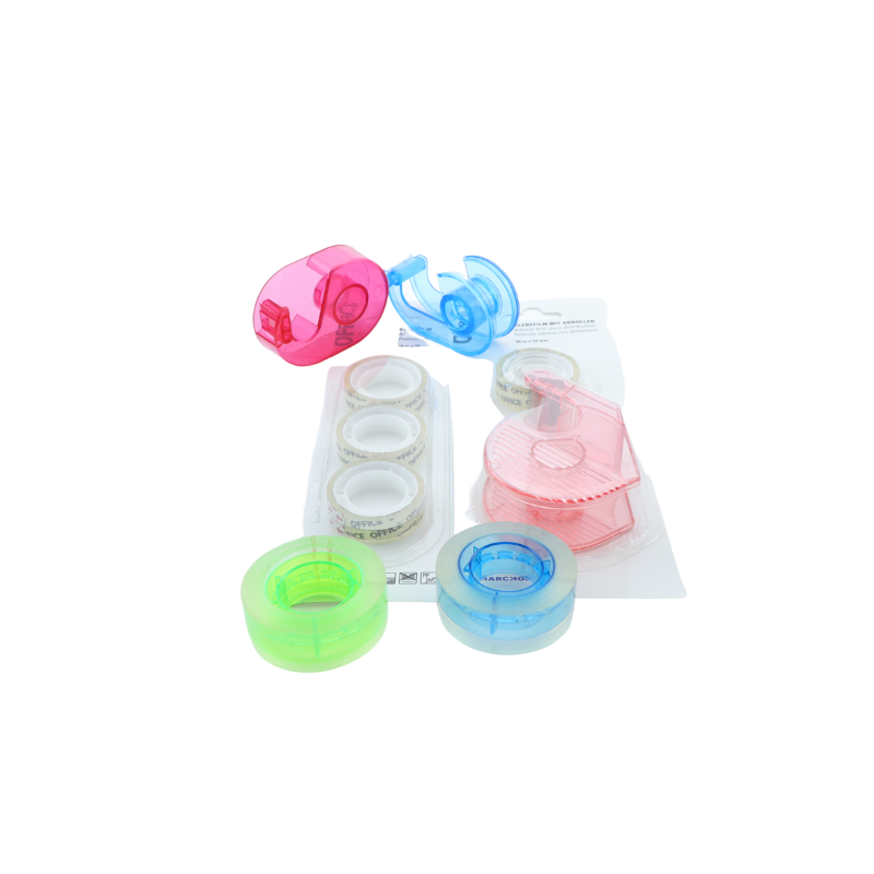 Students Used Candy Color Single Side Adhesive Colorful Small Transparent Tape DIY Rainbow Office Stationery Tape